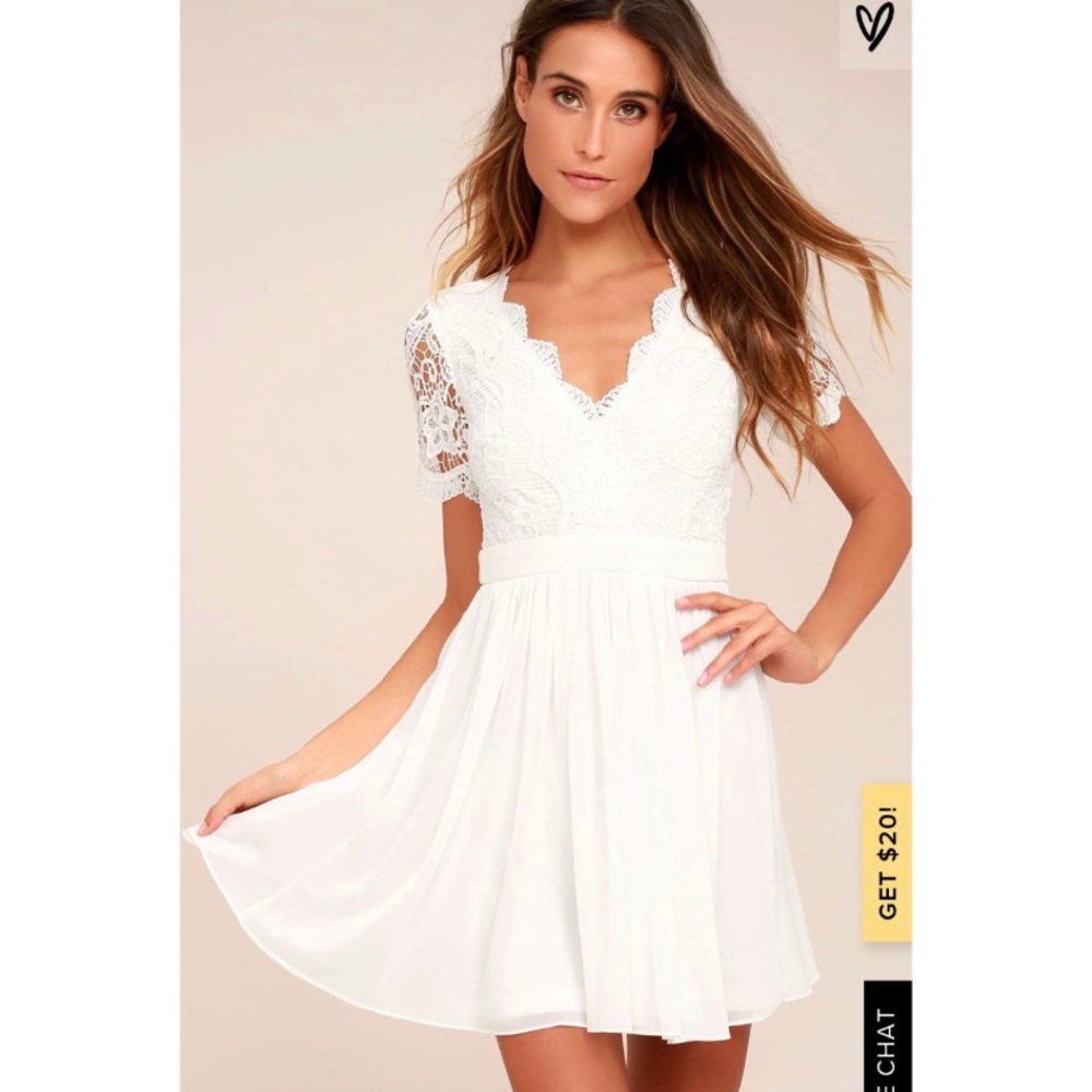 White Lace Dress - Homecoming, Prom, Dance